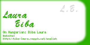laura biba business card